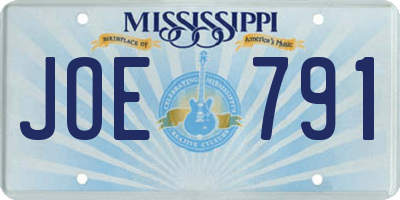 MS license plate JOE791