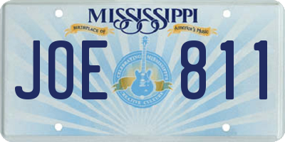 MS license plate JOE811