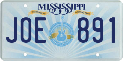 MS license plate JOE891