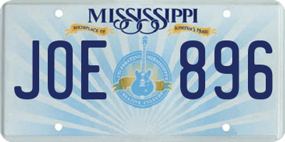 MS license plate JOE896