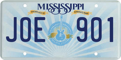 MS license plate JOE901