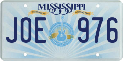 MS license plate JOE976