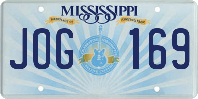 MS license plate JOG169