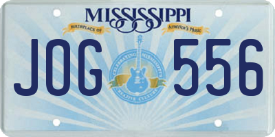 MS license plate JOG556