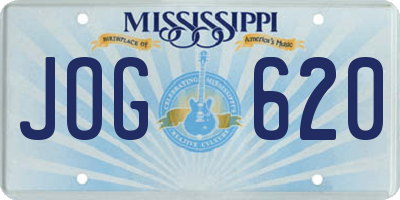 MS license plate JOG620