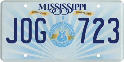 MS license plate JOG723