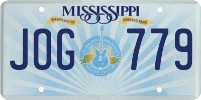 MS license plate JOG779