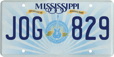 MS license plate JOG829