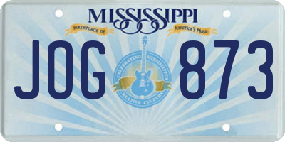 MS license plate JOG873