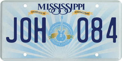 MS license plate JOH084