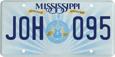 MS license plate JOH095