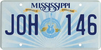 MS license plate JOH146