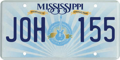 MS license plate JOH155