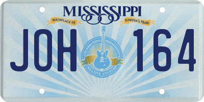 MS license plate JOH164