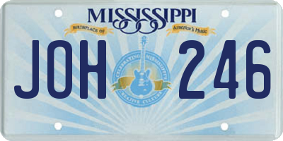 MS license plate JOH246