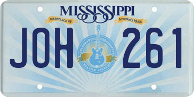 MS license plate JOH261