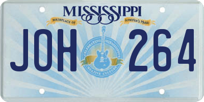 MS license plate JOH264
