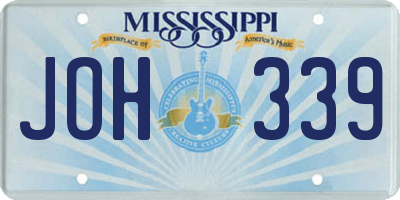 MS license plate JOH339