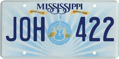 MS license plate JOH422