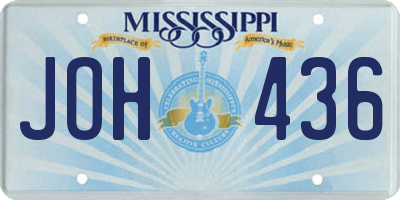 MS license plate JOH436