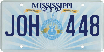 MS license plate JOH448