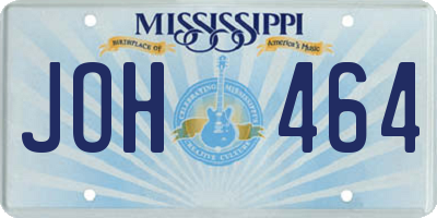 MS license plate JOH464