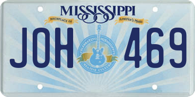 MS license plate JOH469