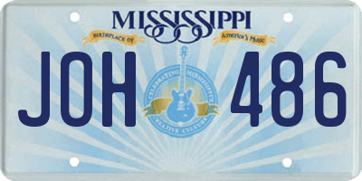 MS license plate JOH486