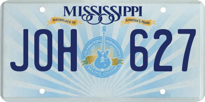 MS license plate JOH627