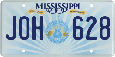 MS license plate JOH628