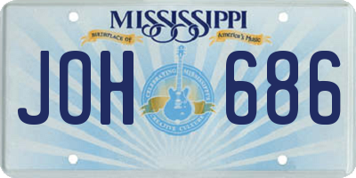 MS license plate JOH686