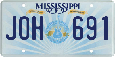 MS license plate JOH691