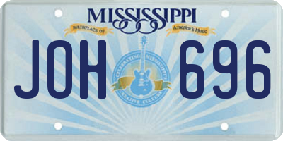 MS license plate JOH696