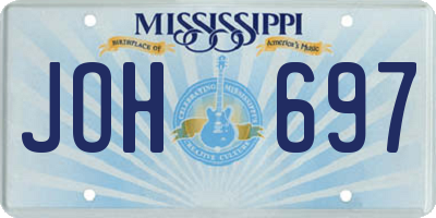 MS license plate JOH697