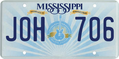 MS license plate JOH706