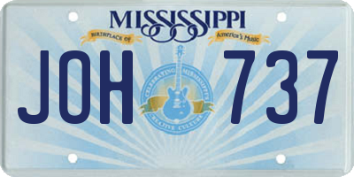 MS license plate JOH737