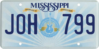 MS license plate JOH799
