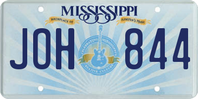 MS license plate JOH844