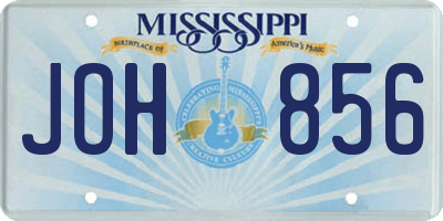 MS license plate JOH856