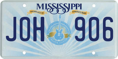 MS license plate JOH906