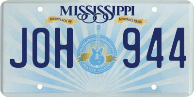 MS license plate JOH944