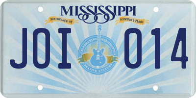 MS license plate JOI014