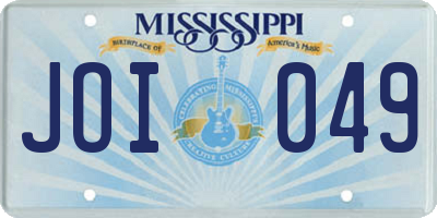 MS license plate JOI049