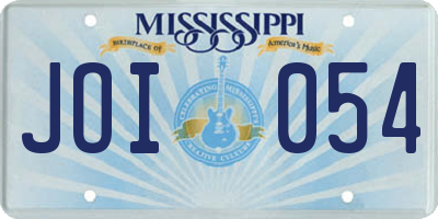 MS license plate JOI054