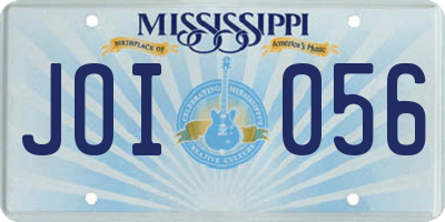 MS license plate JOI056