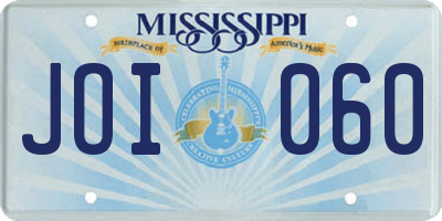 MS license plate JOI060