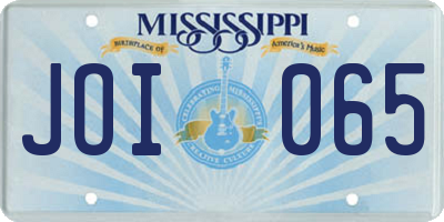MS license plate JOI065
