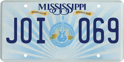 MS license plate JOI069