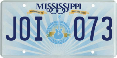 MS license plate JOI073
