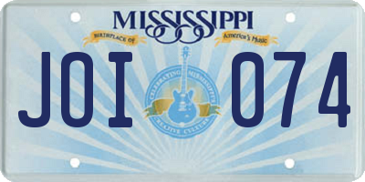 MS license plate JOI074